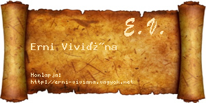 Erni Viviána névjegykártya